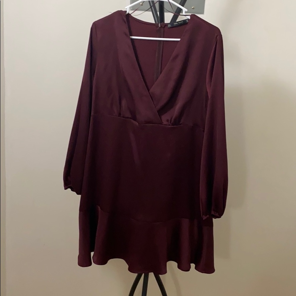 ZARA Basics Maroon Dress - Size L - New with Tags